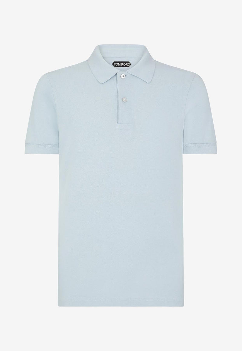 Tom Ford Short-Sleeved Polo T-shirt JPS002-JMC007S23 HB063 Sky Blue