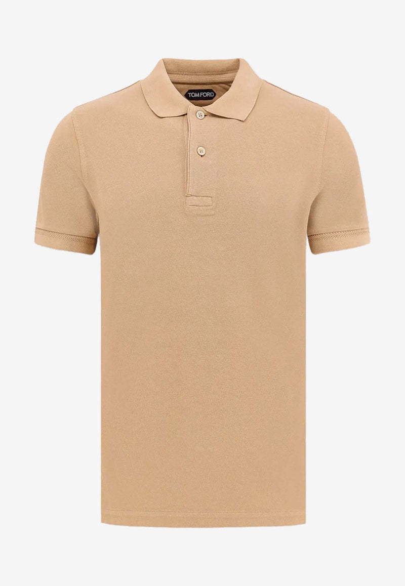 Tom Ford Short-Sleeved Polo T-shirt JPS002-JMC007S23 JB548 Beige