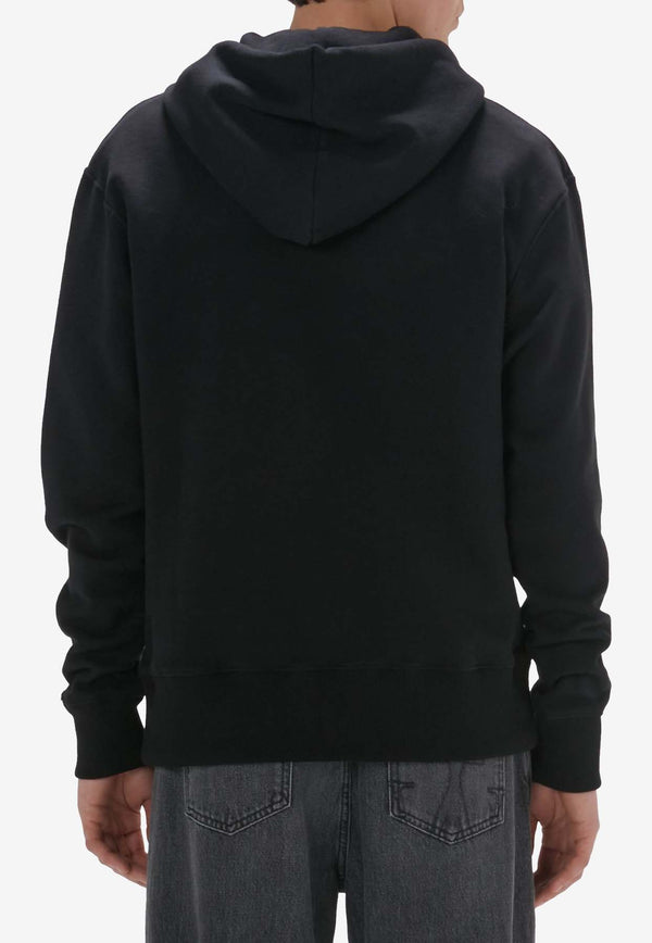 JW Anderson Canary Embroidered Drawstring Hoodie Black JW0186_PG1632_999