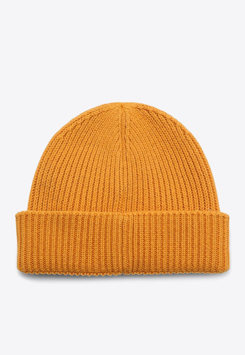 K-Way Kids Babies Brice Logo Patch Wool Beanie Yellow K1151RWWO/P_KWAY-AZ5