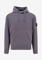 Stone Island Logo Patch Washed-Out Hooded Sweatshirt Gray K1S156100045S0051_V0065