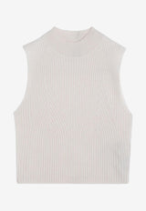 Calvin Klein Ribbed Wool Cropped Top Ivory K20K207985WO/P_CALVK-YAH