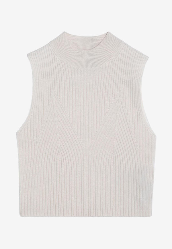 Calvin Klein Ribbed Wool Cropped Top Ivory K20K207985WO/P_CALVK-YAH