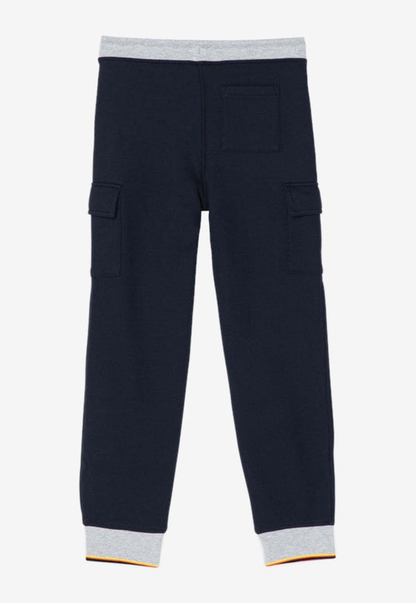 K-Way Kids Boys Mick Stripes Track Pants Blue K2131SW-CCO/P_KWAY-K89