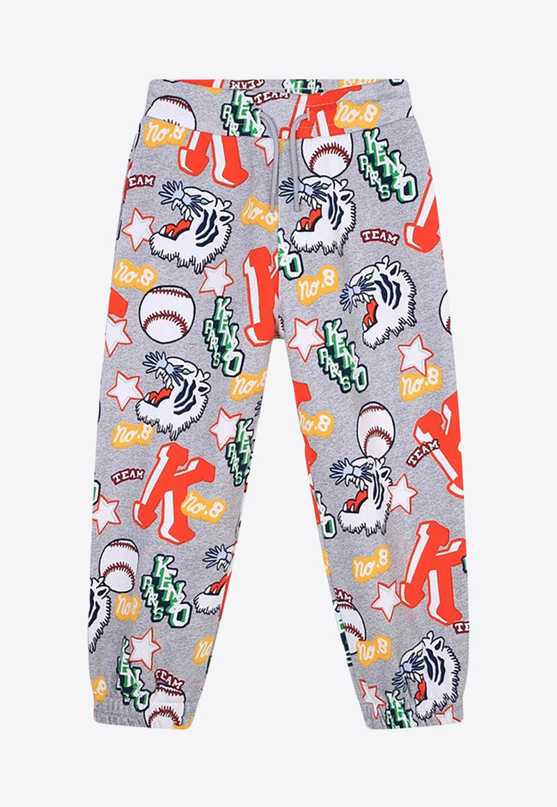 Kenzo Kids Boys Graphic Logo Track Pants K24336-BCO/N_KENZO-A03