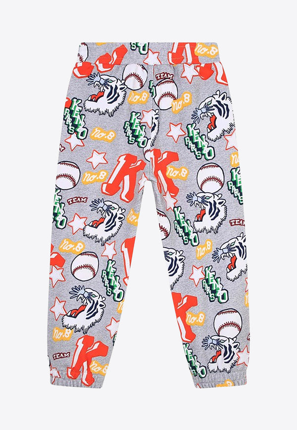 Kenzo Kids Boys Graphic Logo Track Pants K24336-BCO/N_KENZO-A03