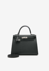 Hermès Kelly 28 Sellier in Black Epsom Leather with Palladium Hardware K28SBELPHW