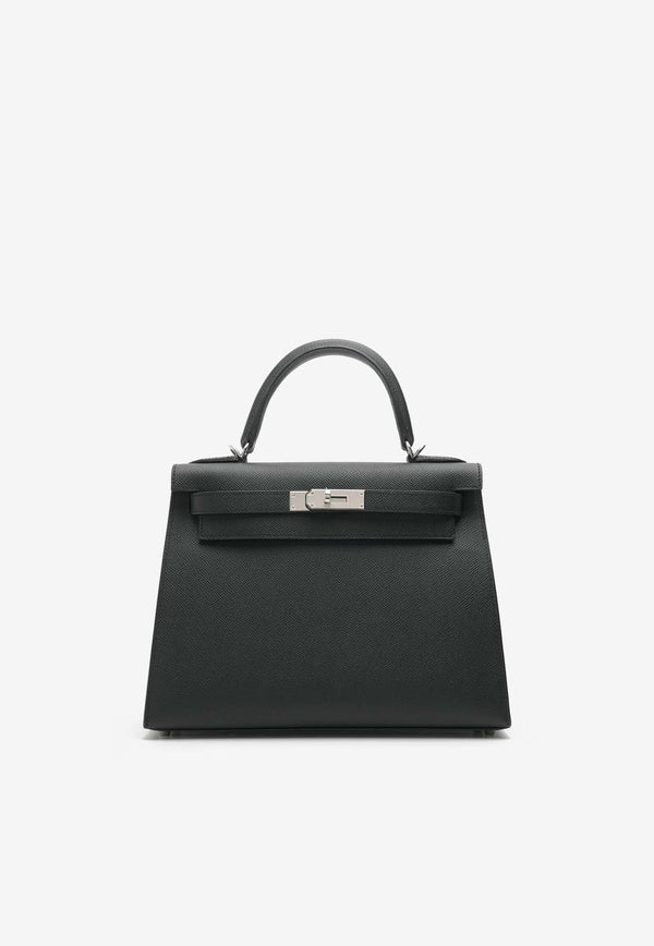 Hermès Kelly 28 Sellier in Black Epsom Leather with Palladium Hardware K28SBELPHW