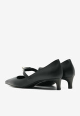 Hermès Kiara 40 Pumps in Black Calfskin with Palladium Hardware K40PBCPHW