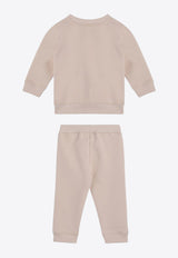 K-Way Kids Babies Baptistelle Logo Patch Track Suit Set Pink K41384WCO/P_KWAY-X59