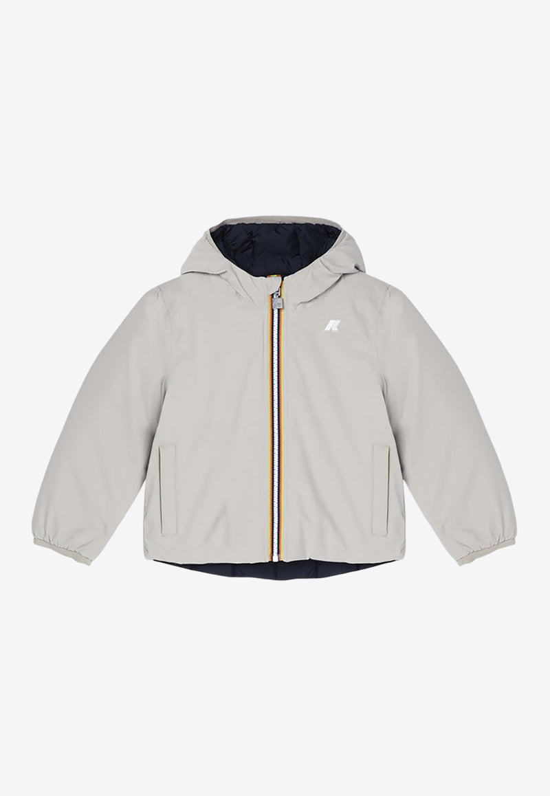 K-Way Kids Boys Jack Reversible Zip-Up Jacket Beige K5128VW-ANY/P_KWAY-ATC