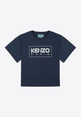 Kenzo Kids Girls Logo Print T-shirt K55010-BCO/N_KENZO-84A Blue