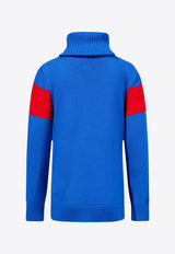 Perfect Moment Kids Boys Ski Intarsia Knit Turtleneck Sweater Blue K6000033BLUE