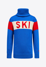 Perfect Moment Kids Boys Ski Intarsia Knit Turtleneck Sweater Blue K6000033BLUE