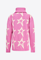 Perfect Moment Kids Girls Star Dust Wool Turtleneck Sweater Pink K6000042PINK