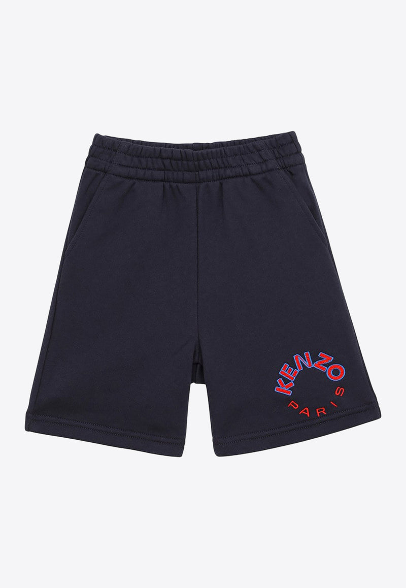 Kenzo Kids Boys Logo Print Track Shorts Blue K60318-ACO/O_KENZO-84A