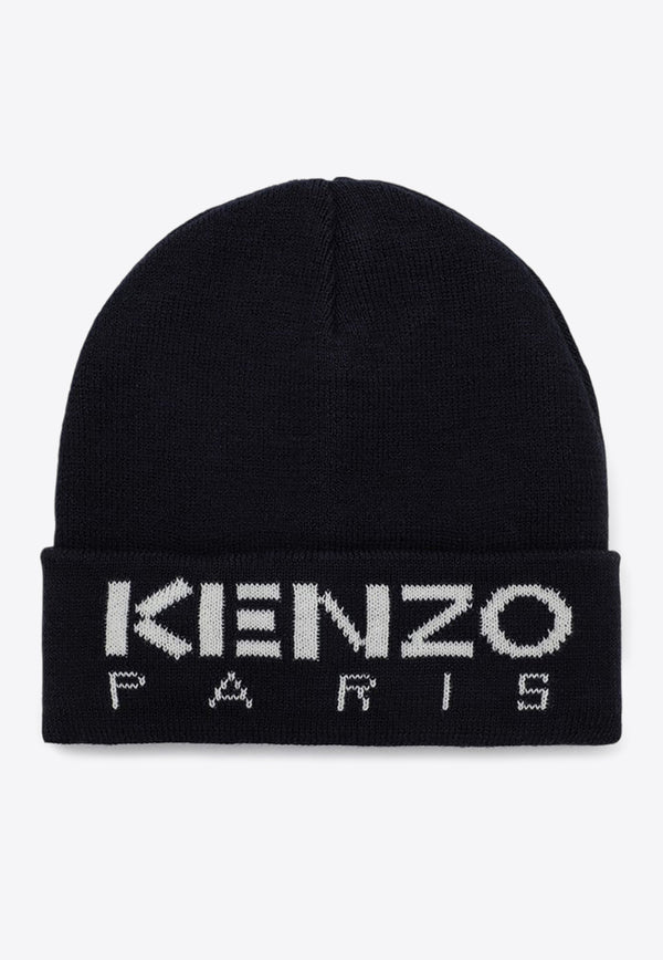 Kenzo Kids Boys Embroidered Logo Wool-Blend Beanie Navy K60604-BPL/P_KENZO-84A