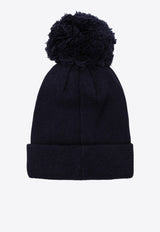 Kenzo Kids Boys Embroidered Pom Pom Beanie Navy K60608-ACO/P_KENZO-84A