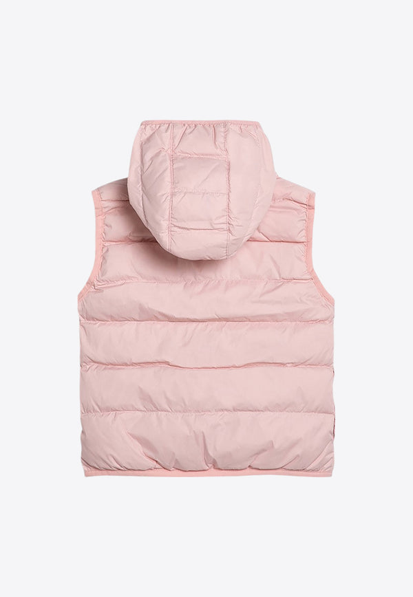 Kenzo Kids Girls Boke Flower Puffer Vest Pink K60722-ANY/P_KENZO-45Z