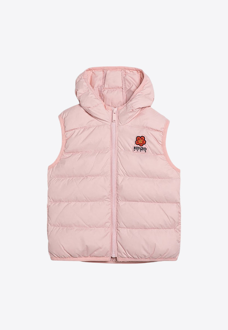 Kenzo Kids Girls Boke Flower Puffer Vest Pink K60722-BNY/P_KENZO-45Z