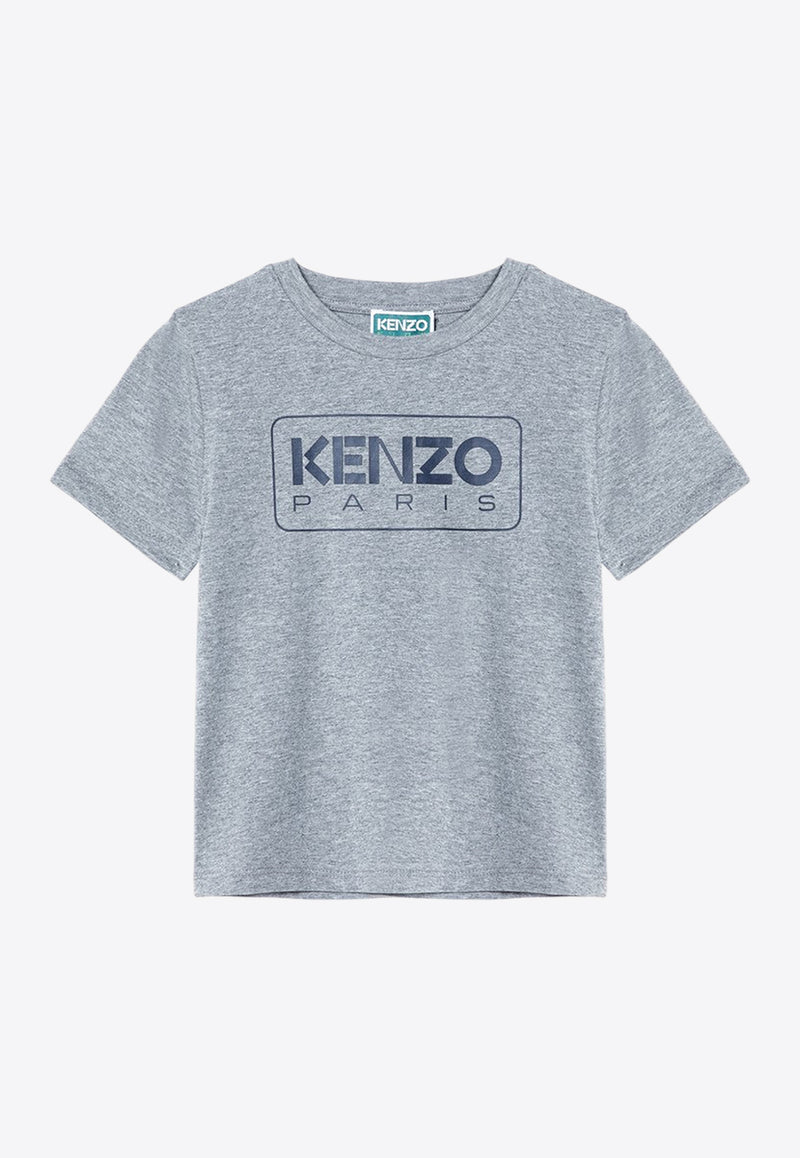 Kenzo Kids Boys Printed Logo T-shirt Gray K60741-CCO/P_KENZO-A29