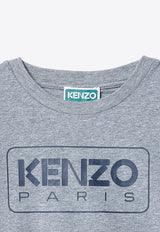 Kenzo Kids Boys Printed Logo T-shirt Gray K60741-CCO/P_KENZO-A29