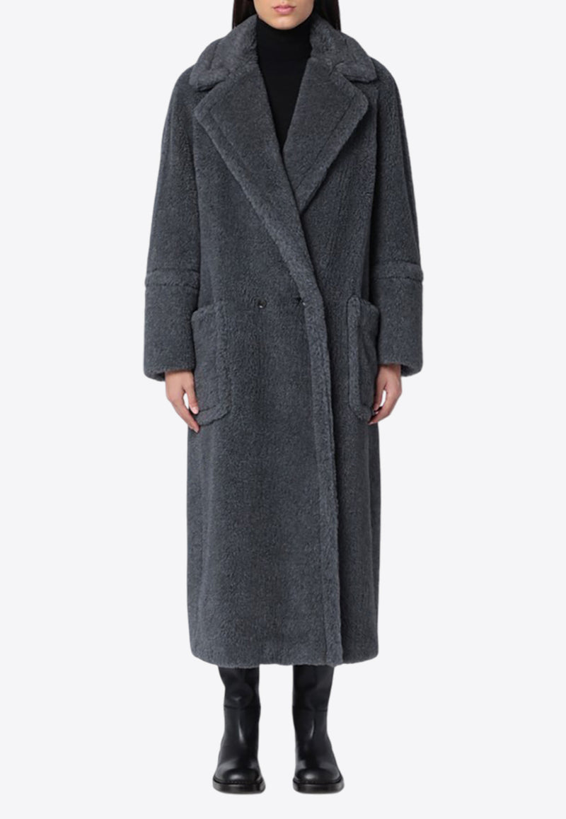 Max Mara Kadiak Oversized Teddy Coat Gray KADIAKWO/P_MAXM-001