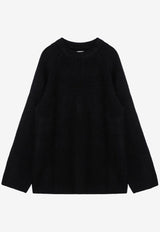 Loulou Studio Cashmere Crewneck Sweater Black KAWAWS/P_LOULO-BLK