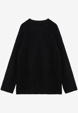 Loulou Studio Cashmere Crewneck Sweater Black KAWAWS/P_LOULO-BLK