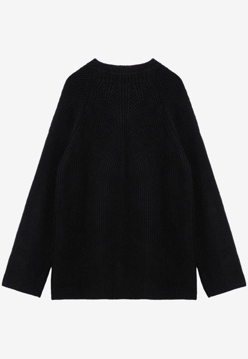 Loulou Studio Cashmere Crewneck Sweater Black KAWAWS/P_LOULO-BLK