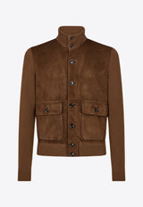 Tom Ford Suede Leather Jacket KBF001-YMW050F24 JB700 Brown