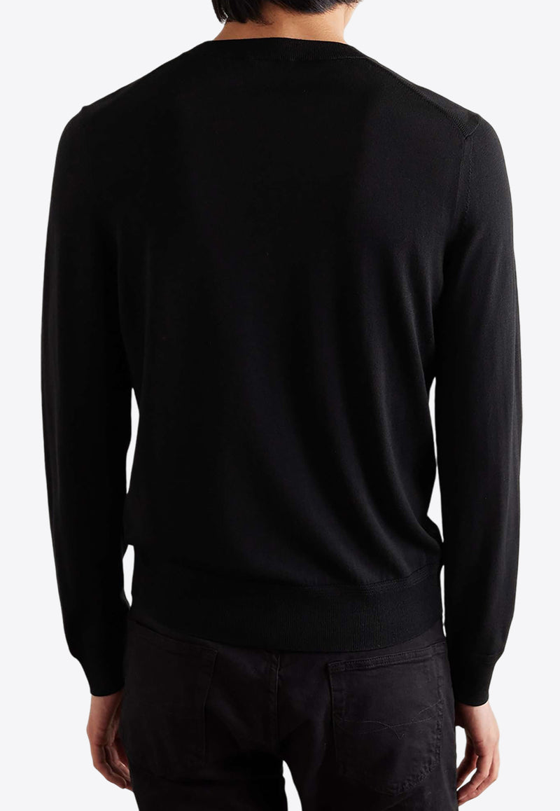 Tom Ford Merino Wool Crewneck Sweater KCL006-YMW010S23 HB800 Navy