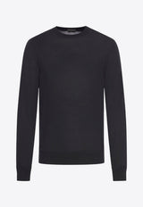 Tom Ford Merino Wool Crewneck Sweater KCL006-YMW010S23 LB999 Black