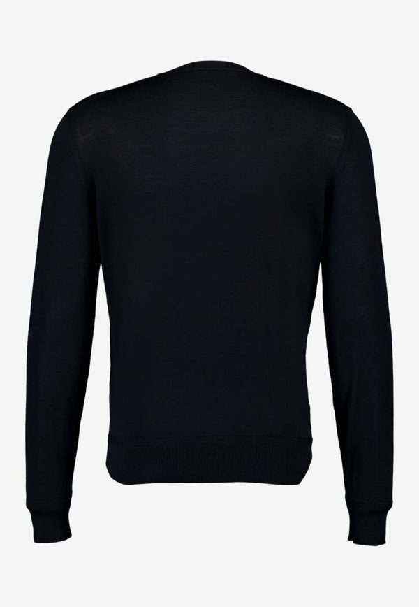 Tom Ford Crewneck Wool Sweater KCL006-YMW070S25 LB999 Black