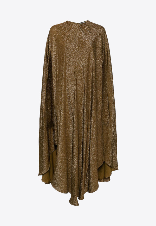 Tom Ford Asymmetric Lurex Silk Kaftan KF0039-FAX1173 FG515 Metallic