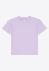 American Vintage Kids Girls Gamipy Crewneck T-shirt Lilac KGAMI02ABH24CO/P_AMERI-PARVIN