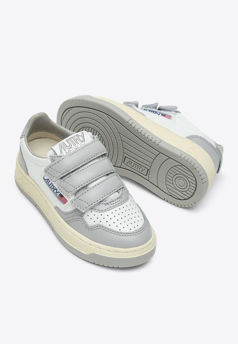 Autry Kids Girls Kidstripes Low-Top Sneaker Gray KILKWB02/P_AUTRY-WB02