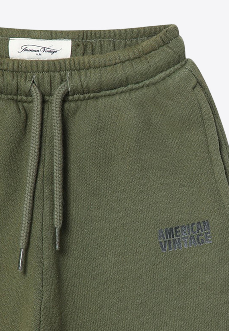 American Vintage Kids Boys Izubird Track Pants Green KIZU05AH24CO/P_AMERI-KAKVIN