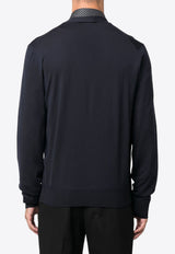 Tom Ford V-neck Wool Cardigan KNL001-YMW010S23 HB800 Navy