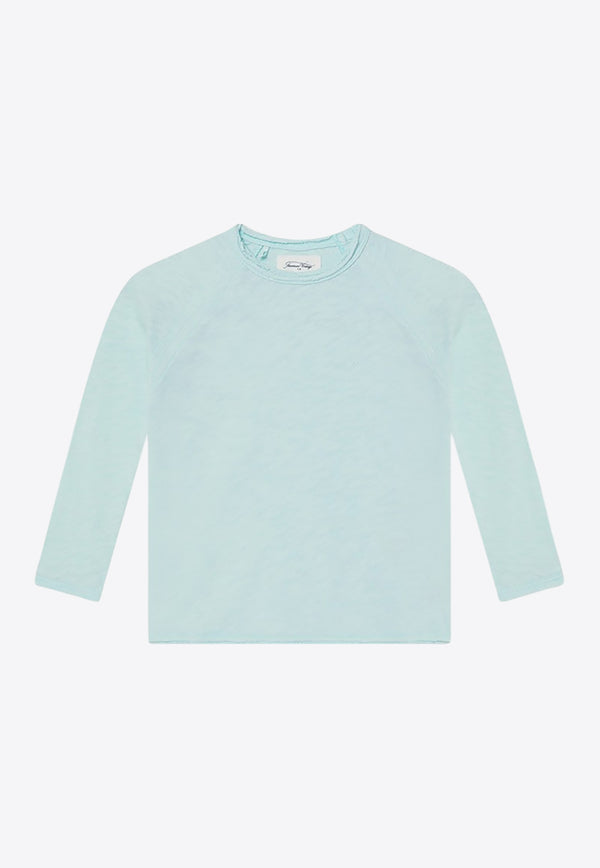 American Vintage Kids Boys Sonoma Long-Sleeved T-shirt Light Blue KSON02BGH24CO/P_AMERI-GLAVI