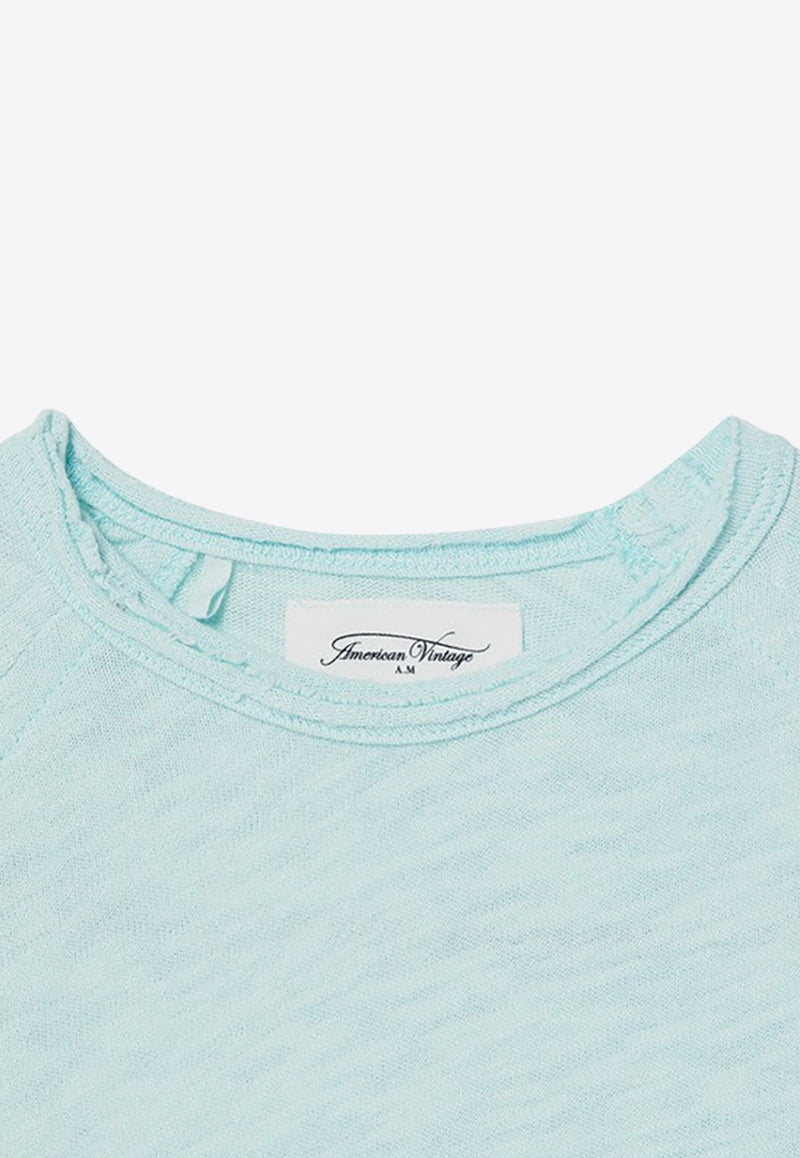 American Vintage Kids Boys Sonoma Long-Sleeved T-shirt Light Blue KSON02BGH24CO/P_AMERI-GLAVI