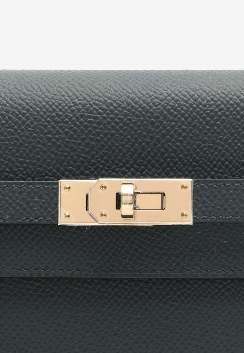 Hermès Kelly to Go Wallet in Gris Meyer Epsom with Cordage Canvas Strap KTGWGMEPBH