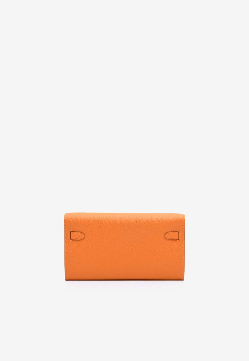 Hermès Kelly to Go Wallet in Orange Epsom with Palladium Hardware KTGWOEPHW