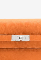 Hermès Kelly to Go Wallet in Orange Epsom with Palladium Hardware KTGWOEPHW