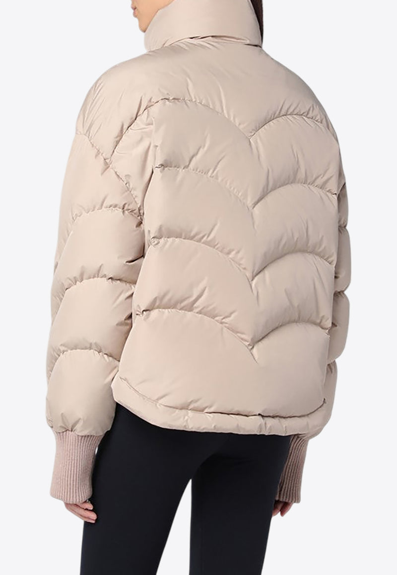 KHRISJOY Corazon Heart-Shaped Pockets Puffer Jacket Beige KWF24R0624NY0001/P_KHRIS-SND194