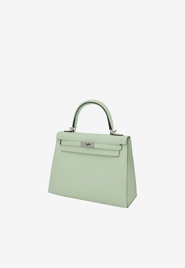 Hermès Kelly 25 Sellier in Vert Fizz Epsom Leather with Palladium Hardware