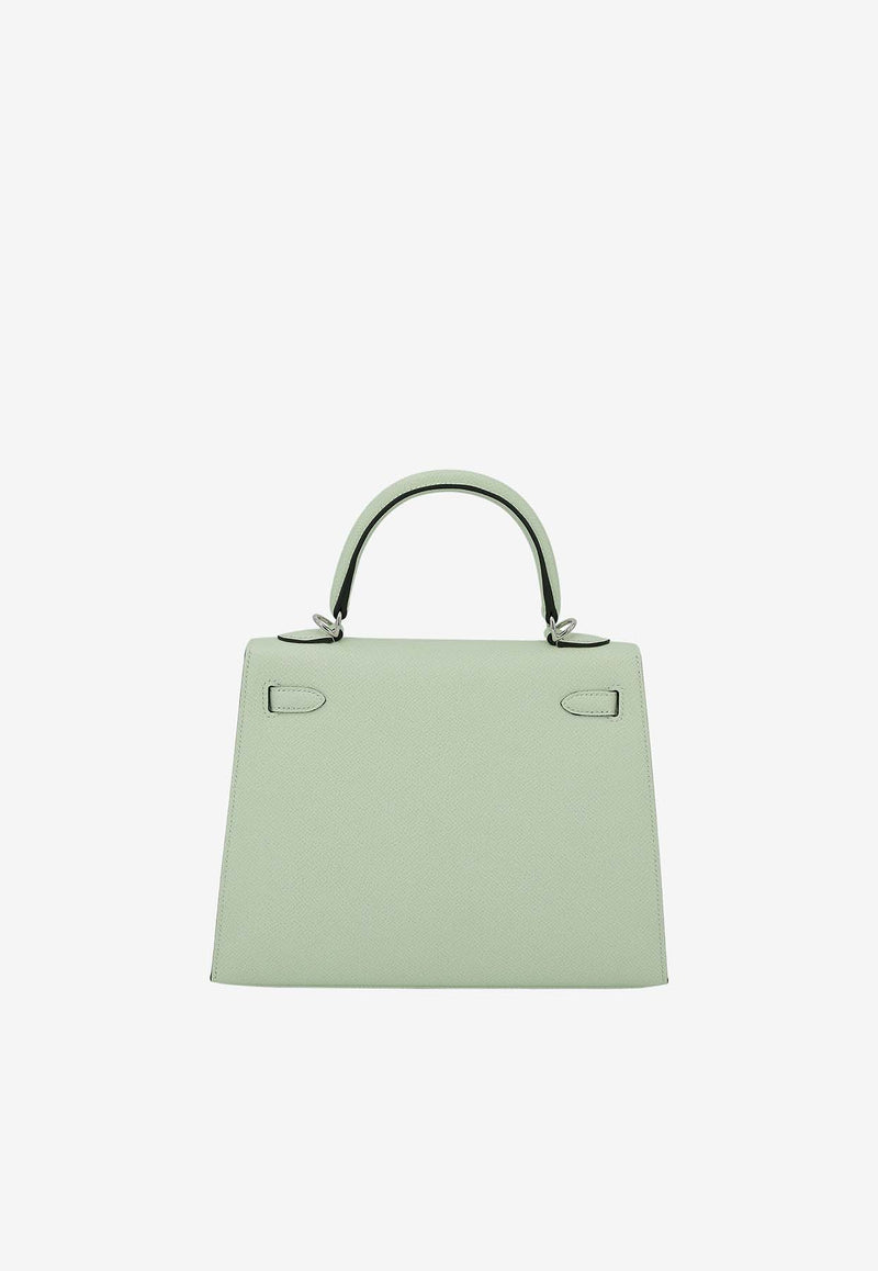 Hermès Kelly 25 Sellier in Vert Fizz Epsom Leather with Palladium Hardware