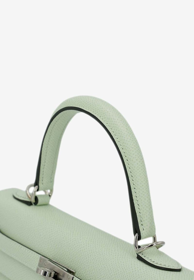 Hermès Kelly 25 Sellier in Vert Fizz Epsom Leather with Palladium Hardware