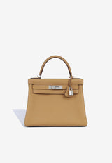 Hermès Kelly 28 in Biscuit Clemence Leather with Palladium Hardware