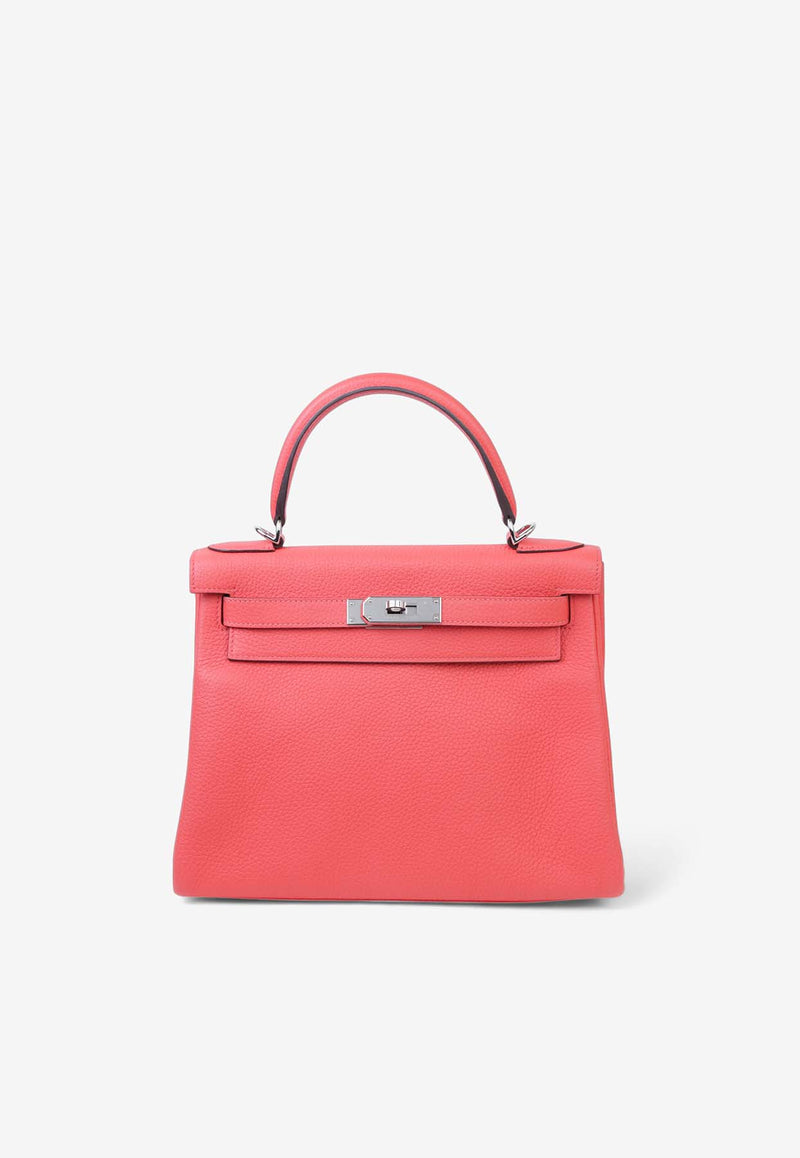 Hermès Kelly 28 in Rose Texas Togo Leather with Palladium Hardware